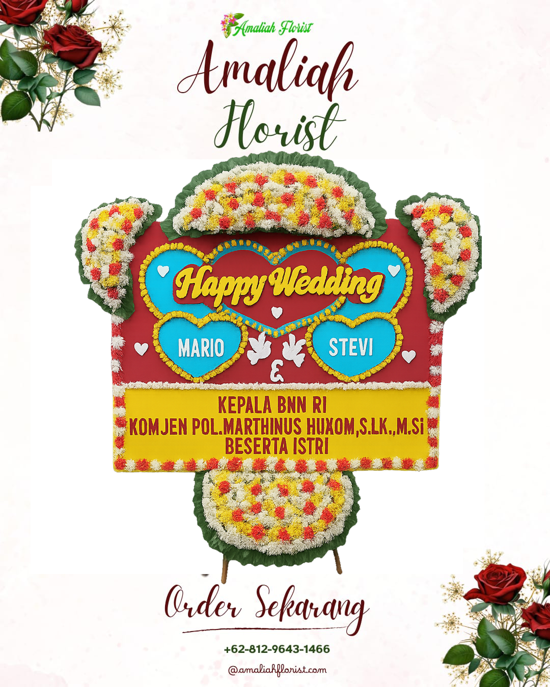 Papan Bunga Pernikahan Dompu